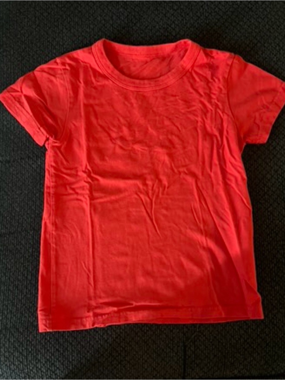 Kids Plain Red Short-Sleeve Tee